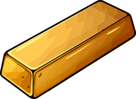 AI generated Gold bar clipart design illustration png