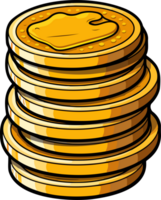 AI generated Golden coins clipart design illustration png