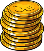 AI generated Golden coins clipart design illustration png