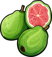 AI generated Guava fruit clipart design illustration png