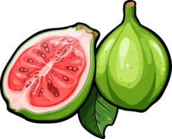 AI generated Guava fruit clipart design illustration png