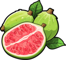 AI generated Guava fruit clipart design illustration png