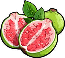 ai gegenereerd guava fruit clip art ontwerp illustratie png