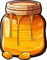 AI generated Honey jar clipart design illustration png