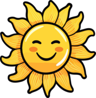 AI generated Happy sun clipart design illustration png