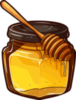 AI generated Honey jar clipart design illustration png