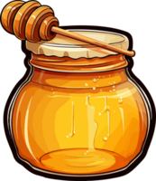 AI generated Honey jar clipart design illustration png