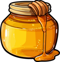 AI generated Honey jar clipart design illustration png