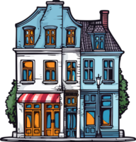 AI generated Vintage house clipart design illustration png