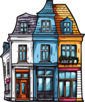 AI generated Vintage house clipart design illustration png