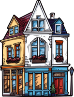 AI generated Vintage house clipart design illustration png