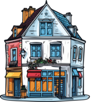 ai généré ancien maison clipart conception illustration png