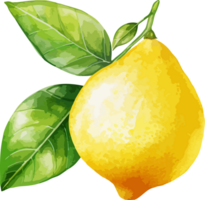 ai genererad vattenfärg citron- ClipArt design illustration png