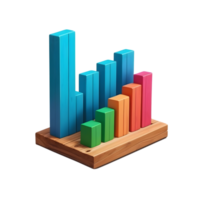 ai generiert bunt Bar Diagramm png