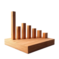 ai generado un de madera bar grafico en un de madera estar png