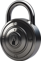 AI generated lock  on transparent background png