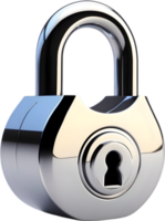 AI generated lock  on transparent background png