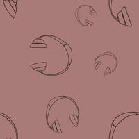 pattern headphones, sketch image. vector image, for stickers, posts and posters