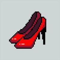 Pixel art illustration High Heels. Pixelated High Heels. High Heels Fashion pixelated for the pixel art game and icon for website and video game. old school retro. vector