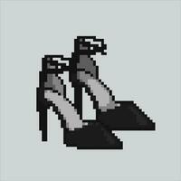 píxel Arte ilustración alto tacones pixelado alto tacones alto tacones Moda pixelado para el píxel Arte juego y icono para sitio web y vídeo juego. antiguo colegio retro vector