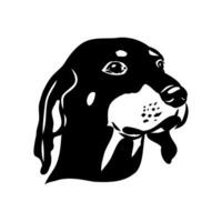 Austrian black and tan hound vector sketch