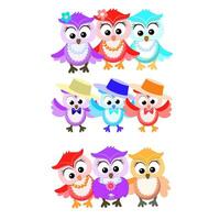 cartoon owls vector sketch