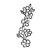 decorative flowers vector sketch