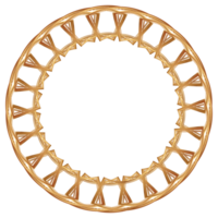 lyx gyllene cirkel ram transparent med årgång mandala guld cirkulär mönster ClipArt png