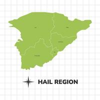 Hail Region map illustration. Map of the region in Saudi Arabia vector