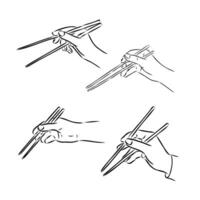 Chinese sticks vector sketch