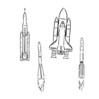 spaceship vector sketch