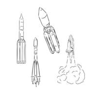 spaceship vector sketch