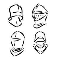 knight's armor vector sketch