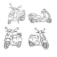 scooter vector sketch