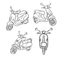 scooter vector sketch