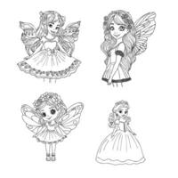 cartoon fairies vector sketch