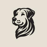 Labrador Retriever head vector logo design template. Dog head icon.