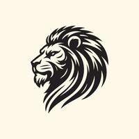 Lion head vector logo template. Lion head mascot vector illustration.