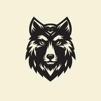 Wolf head vector logo design template. Wolf head vector logo design.