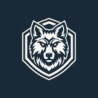 Wolf head logo design vector template. Can be used as emblem, badge, label, icon element.