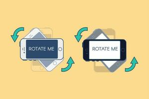 Rotate Your Smartphone Simple Using Mobile Phone vector