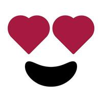 Love Smile Emoji Valentine Pink Icon vector