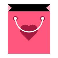 Shop Surprise Bag Valentine Pink Icon vector