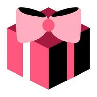 Gift box for valentine day holiday icon vector