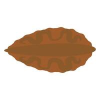 Flat Rotten Last Year Tree Leaf Icon vector