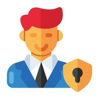 Perfect design icon of user security vector