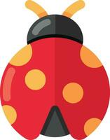 A colored design icon of bug vector