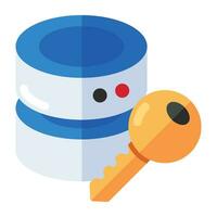 A colored design icon of database access vector