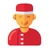 An icon design of bellboy isolated on white background vector