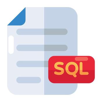 Trendy design icon of sql file isolated on white background vector